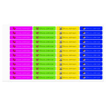 Woodland Animals Kids Name Iron On | Neon Clothing