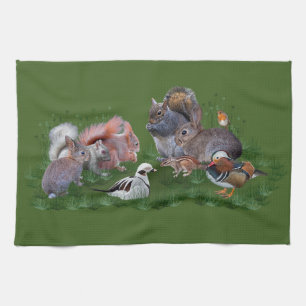 Woodland Animals Kitchen Towel