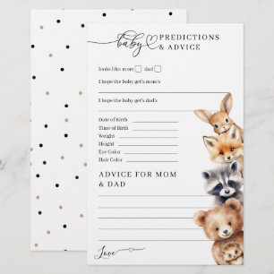 Woodland Animals Minimalist Baby Shower Game