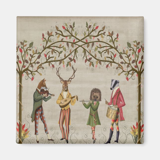 Woodland Animals Minstrel Group Magnet (Front)