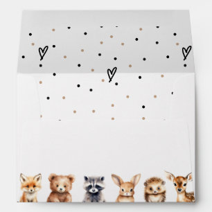 Woodland Animals Modern Baby Shower Envelope