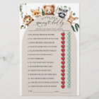 Woodland Animals Mum or Dad Baby Shower Game