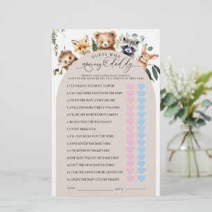 Woodland Animals Mum or Dad Baby Shower Game