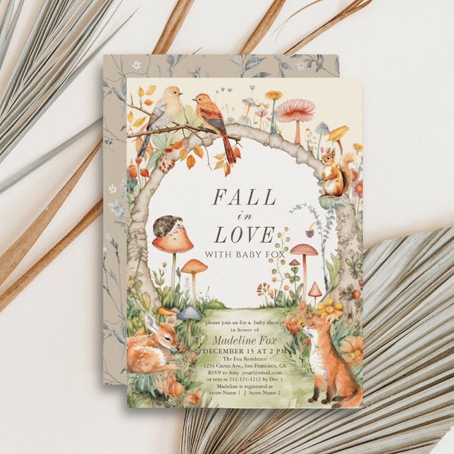 Woodland Animals Mushroom Garden Baby Shower Invitation (Creator Uploaded)