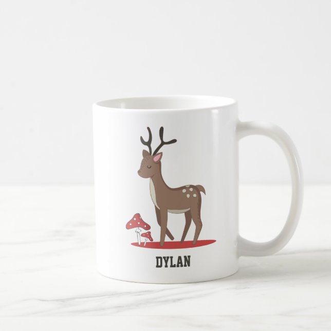 Woodland Animals Personalised Gift Hot Chocolate Coffee Mug (Right)