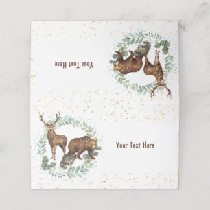Woodland Animals Place Card Food Label