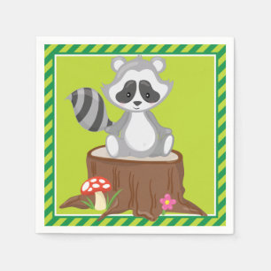 Woodland Animals   Racoon Napkin