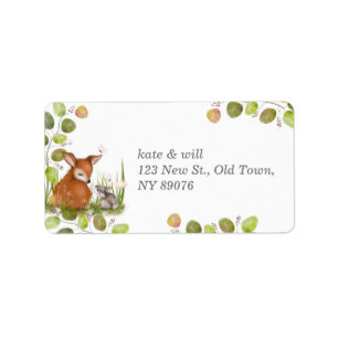 Woodland Animals Return Address Label