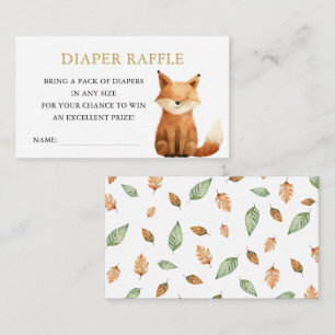 Woodland Animals rustic Diaper Raffle baby shower Enclosure Card