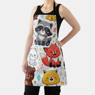 Woodland Animals Seamless  Apron