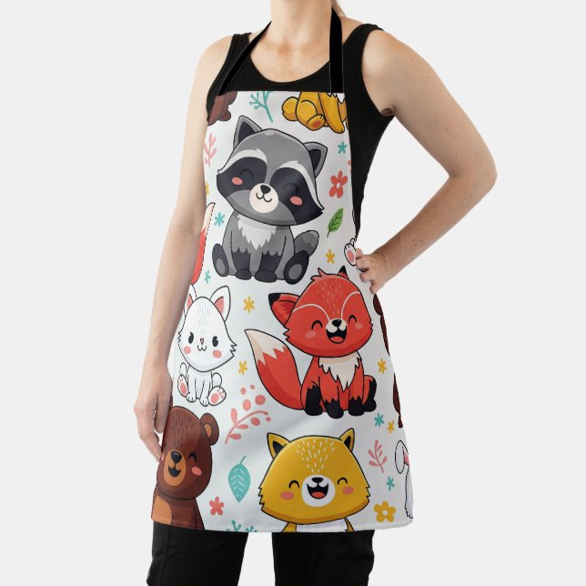 Woodland Animals Seamless  Apron (Insitu)