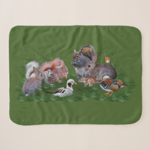 Woodland Animals Sherpa Blanket
