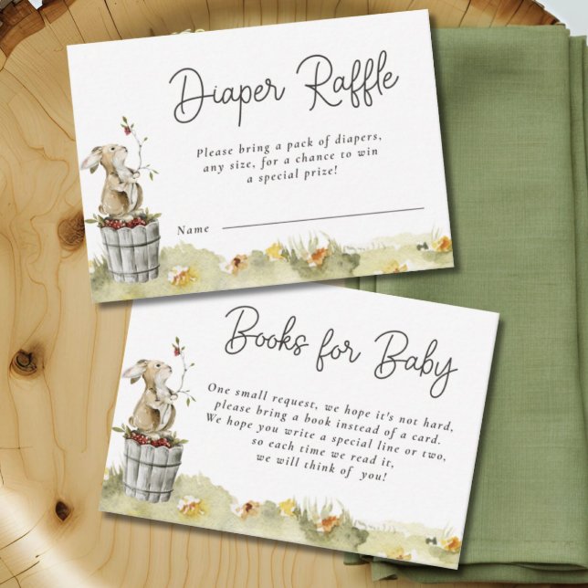 Woodland Animals Shower Diaper Raffle Enclosure Card (Creator Uploaded)