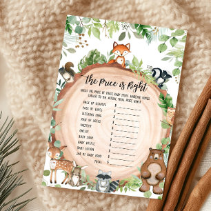 Woodland Animals Shower The Price Is Right Game