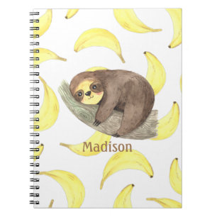 Woodland Animals Sloth Name Photo Notebook