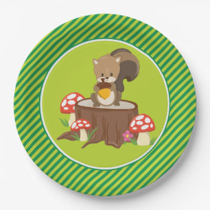 Woodland Animals   Squirrel Paper Plate