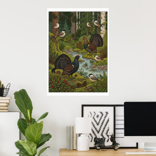 Woodland Animals Storybook Poster