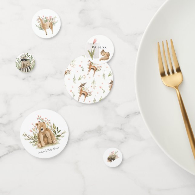 Woodland Animals | Sweet Spring Baby Shower Confetti (Group)