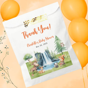 Woodland Animals Thank You Baby Shower Favour Bags