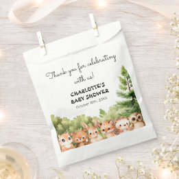 Woodland Animals Thank you Baby Shower Favour Bags