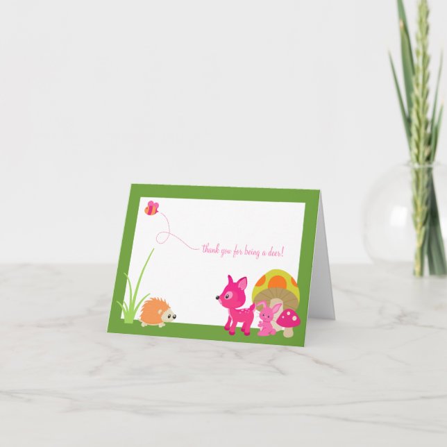 Woodland Animals Thank You Cards (Front)