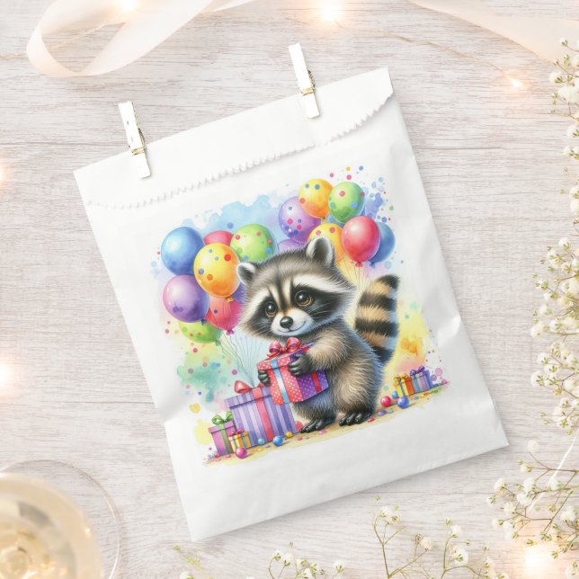 Woodland Animals Themed Birthday Party Favour Bags (Clipped)