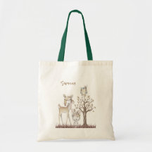 Woodland Animals Tote Bag