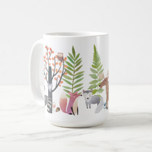 Woodland Animals Trees Greenery Forest 15 oz. Mugs