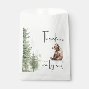 Woodland Animals We Can Bearly Wait Thank You Favour Bags