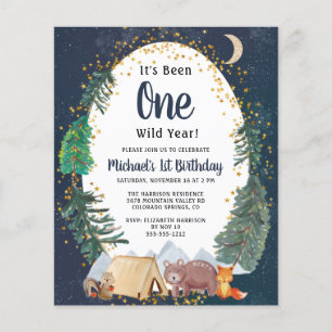 Woodland Animals Wild One 1st Birthday Party