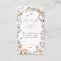 Woodland Animals Wildflower Baby Diaper Raffle