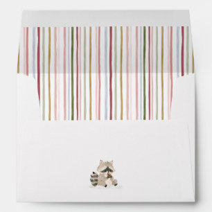 Woodland Animals Winter Baby Shower Envelope