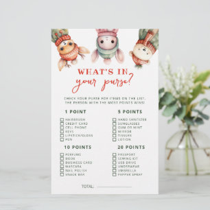 Woodland Animals Winter What's in Your Purse Game