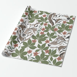 Woodland Animals Wolf Wrapping Paper