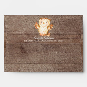 Woodland Animals Wood Neutral Invitation Envelope