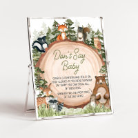 Woodland Animals Wood Slice Don't Say Baby