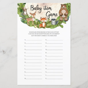 Woodland animals wooden slice greenery Baby Item