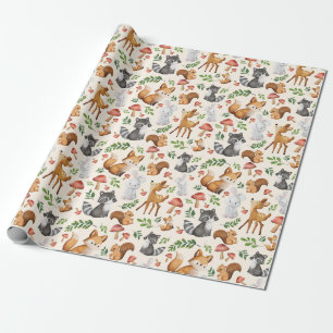 Woodland Animals Wrapping Paper
