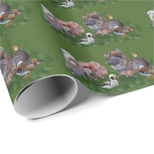 Woodland Animals Wrapping Paper