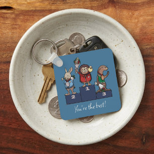 Woodland Animals You're the best! Gift Podium Art Key Ring