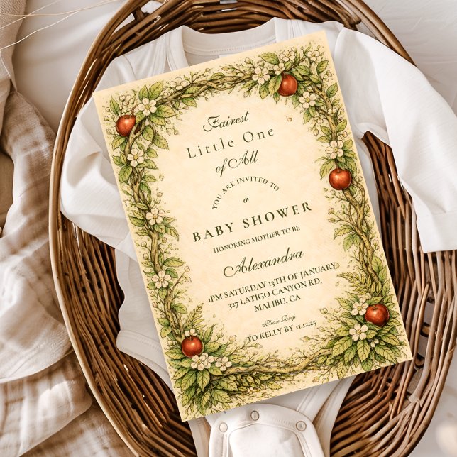 Woodland Apple Storyboo Baby Shower Invitation (Creator Uploaded)