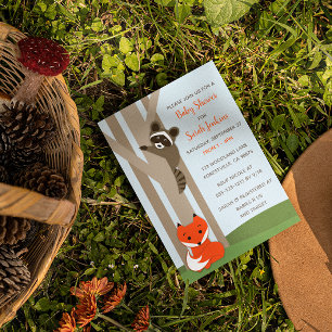 Woodland Babies Large Baby Shower Invitation