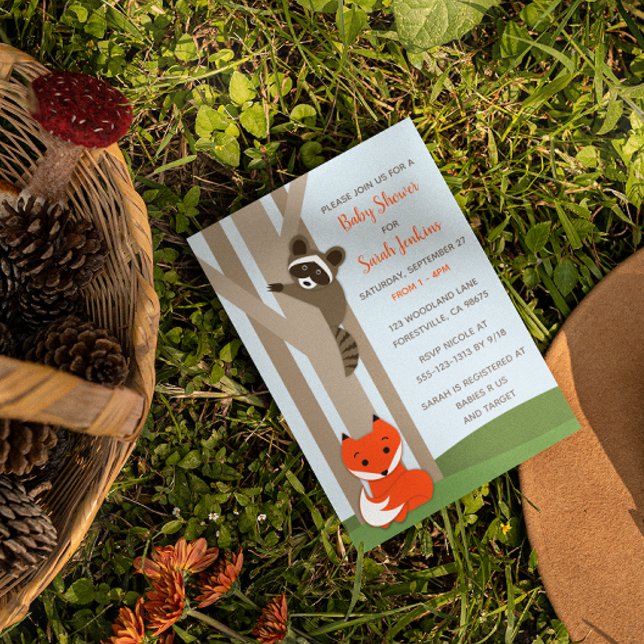 Woodland Babies Large Baby Shower Invitation (Creator Uploaded)