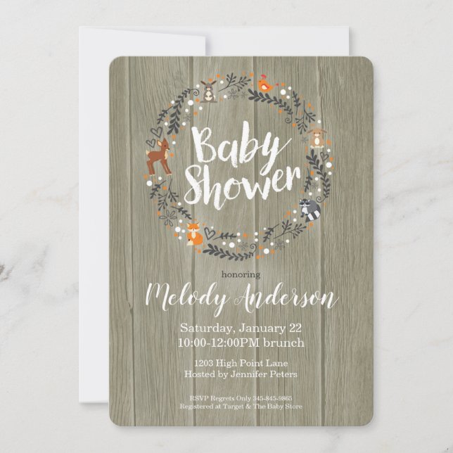 Woodland Baby | Baby Shower Invitation (Front)