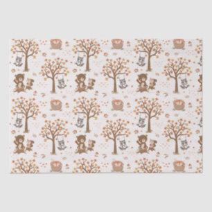 Woodland Baby Bears Squirrels Racoon Baby Shower  Tissue Paper