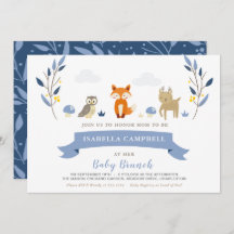 Woodland Baby Brunch Invitation