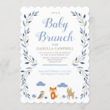 Woodland Baby Brunch Invitation