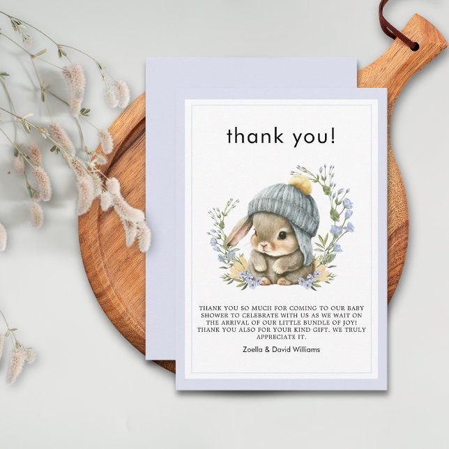 Woodland Baby Gender Neutral Thank You Card (Woodland Baby Gender Neutral Thank You Card 3)
