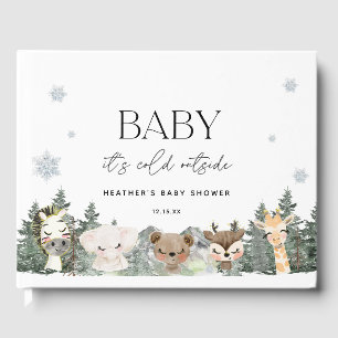 Woodland Baby It's Cold Outside Baby Shower Guest Book