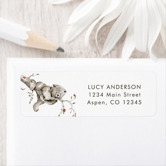 Woodland Baby Return Address label (Insitu)